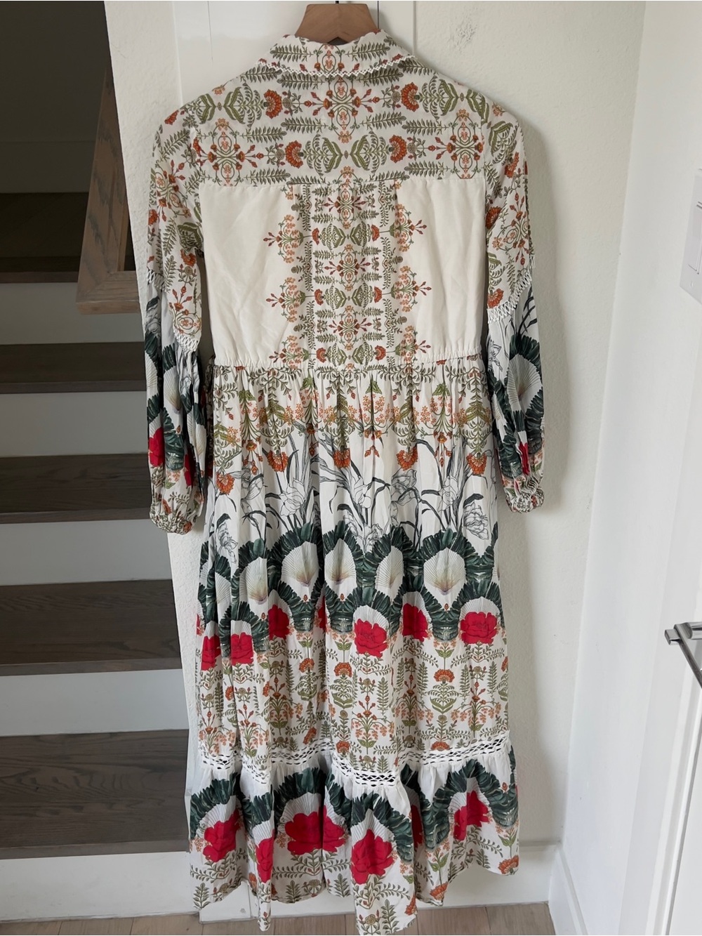 Anthropologie Eleanora Printed Long Sleeve Maxi Shirt Dress - Picture 4 of 8
